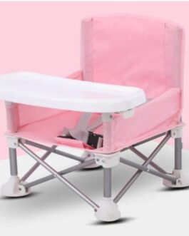 Portable Foldable Baby Feeding Chair - Pink