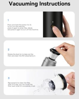 Baseus 4in1 15000Pa Car Vacuum Cleaner Air Pump Wireless Vacuum Cleaner – White