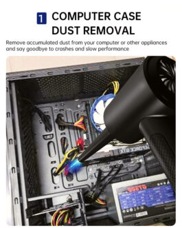 New Handheld Household Car Vacuum Cleaner Small Mini 2-in-1 Portable Wireless High Power Vacuum Cleaner – Blue