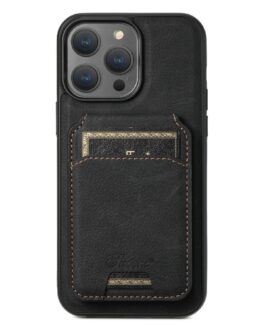 iPhone case Anti drop 2-in-1 card insertion case protective cover – Black